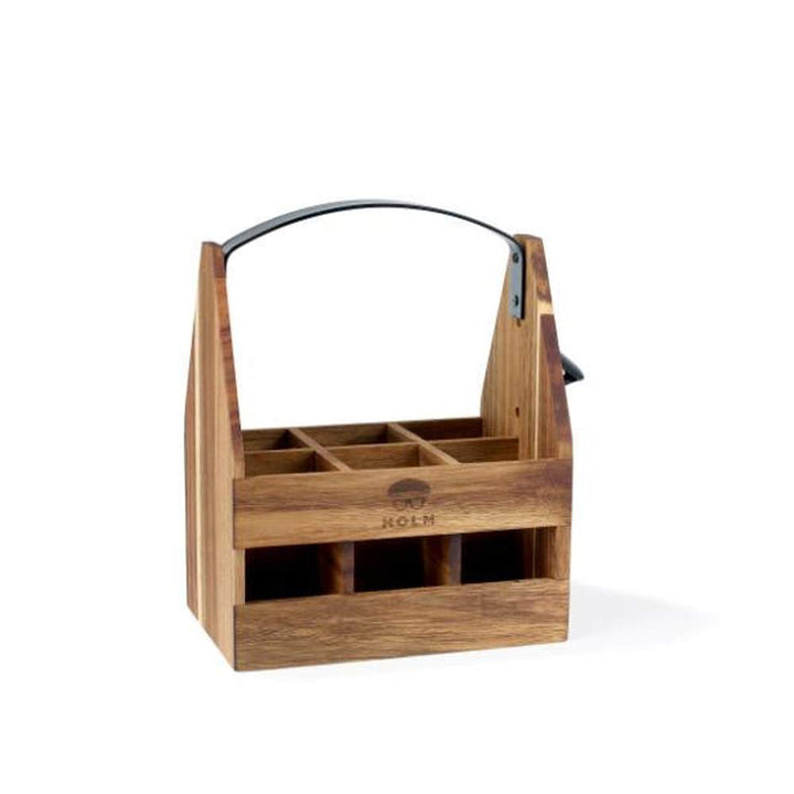 HOLM Cassetta in legno porta birra con apri bottiglie