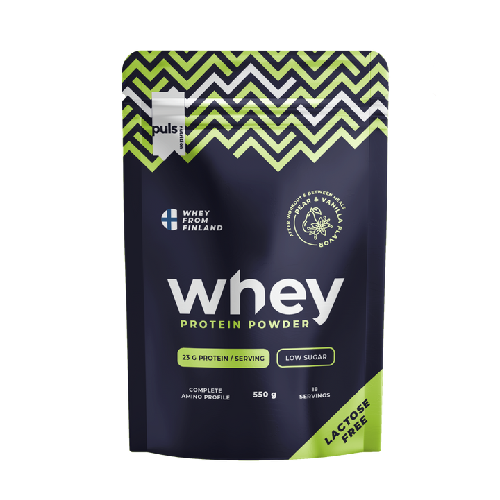 Puls Nutrition - Proteine Whey Pera & Vaniglia Senza Lattosio 550g