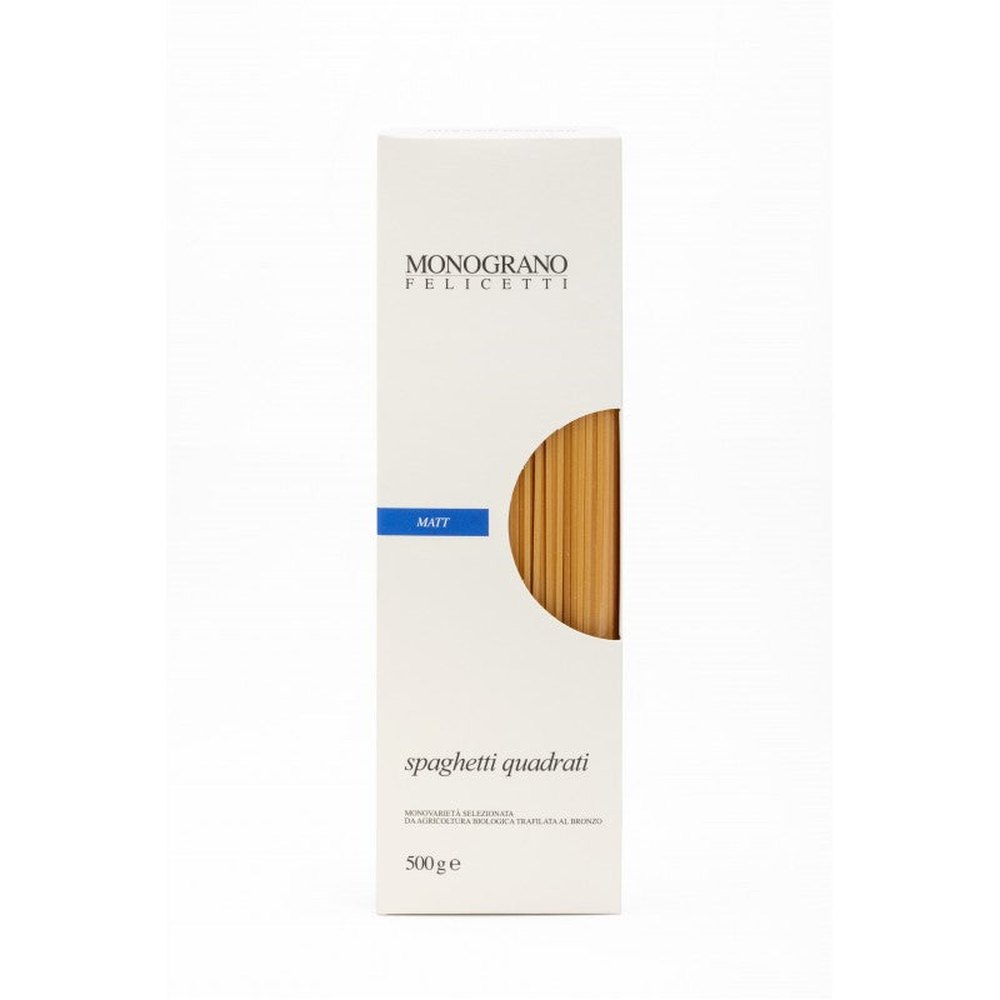 Spaghetti Quadrati Grano Matt 500gr - Pasta Monograno Felicetti Bio