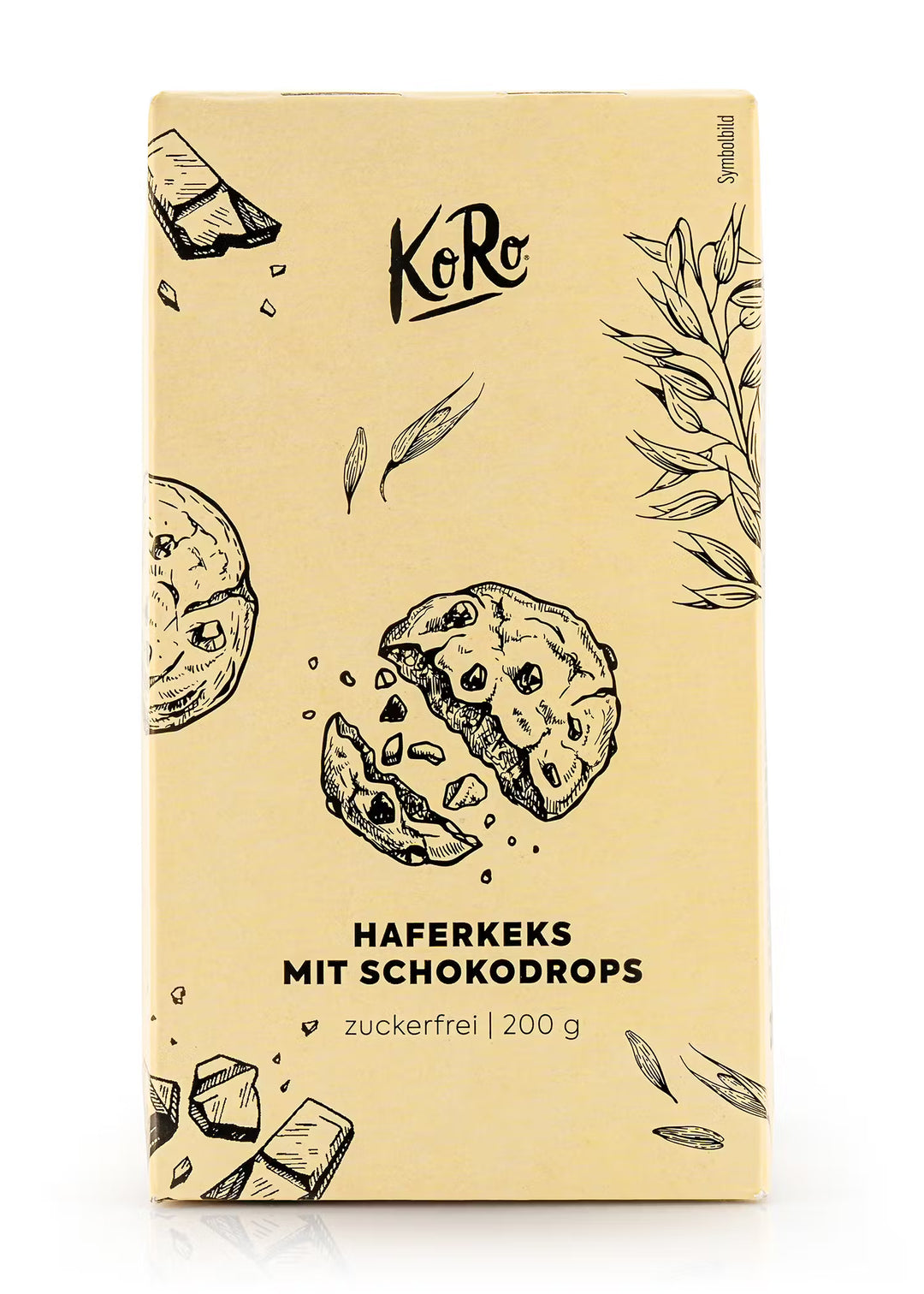 Koro - Biscotti d’Avena Senza Zucchero con Gocce di Cioccolato