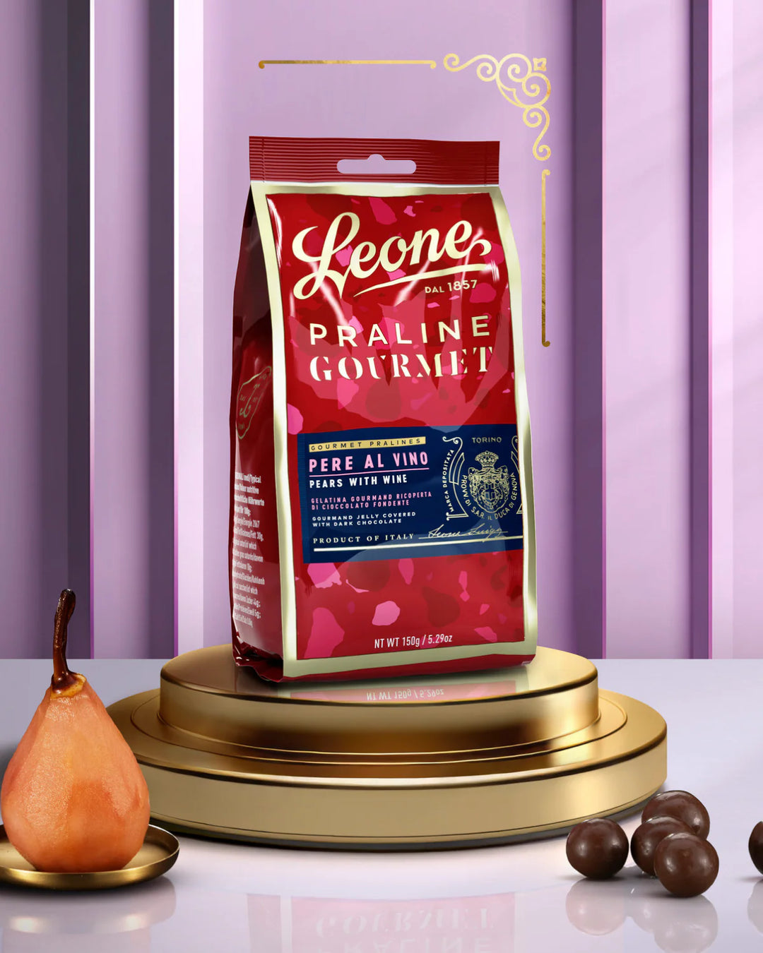Leone - Sacchetto Praline Gourmet Gelatine Pere al Vino 150g