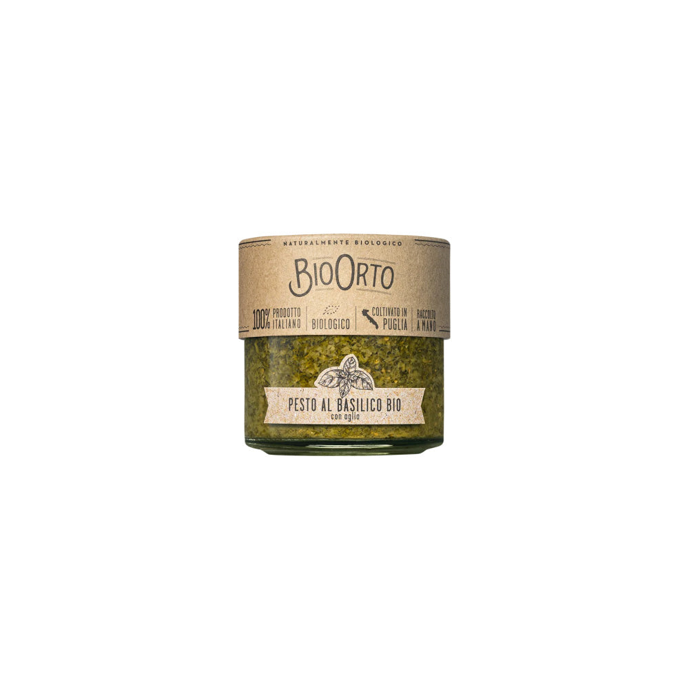 Bio Orto - Pesto al Basilico Bio con Aglio 180gr