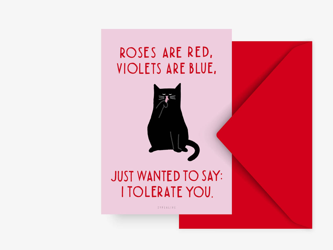 Typealive - Cartolina "I Tolerate You"