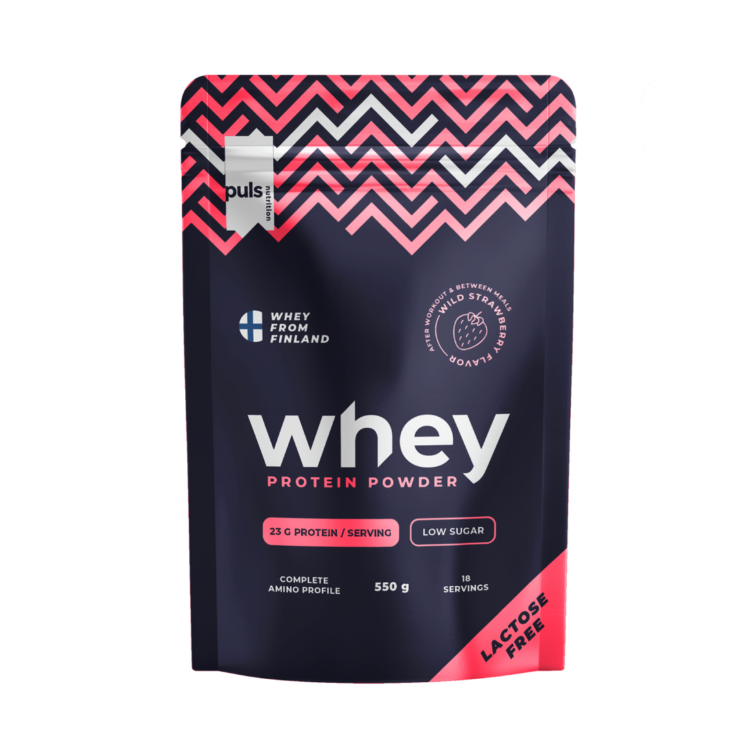Puls Nutrition - Proteine Whey alla Fragola Selvatica Senza Lattosio 550g