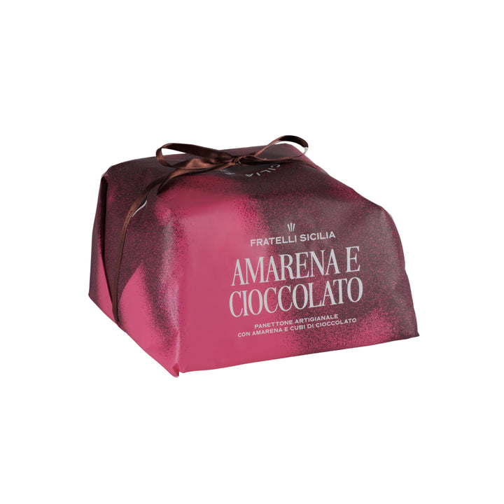 Fratelli Sicilia - Panettone Amarena e Cubi di Cioccolato Fondente 500g