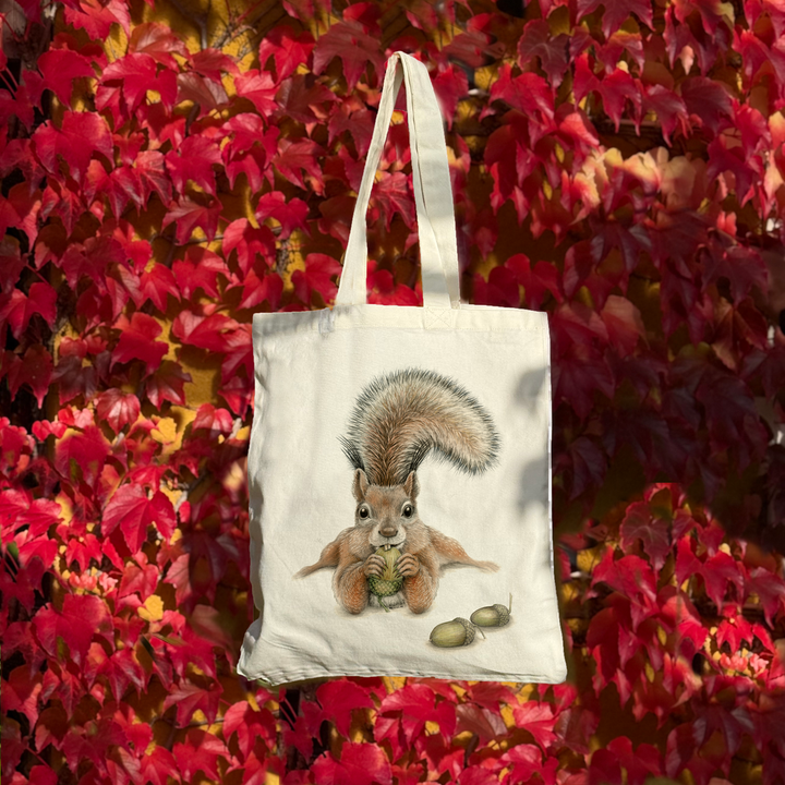 Charlotte Nicolin - Borsa Di Tela "Sebastian lo Scoiattolo"