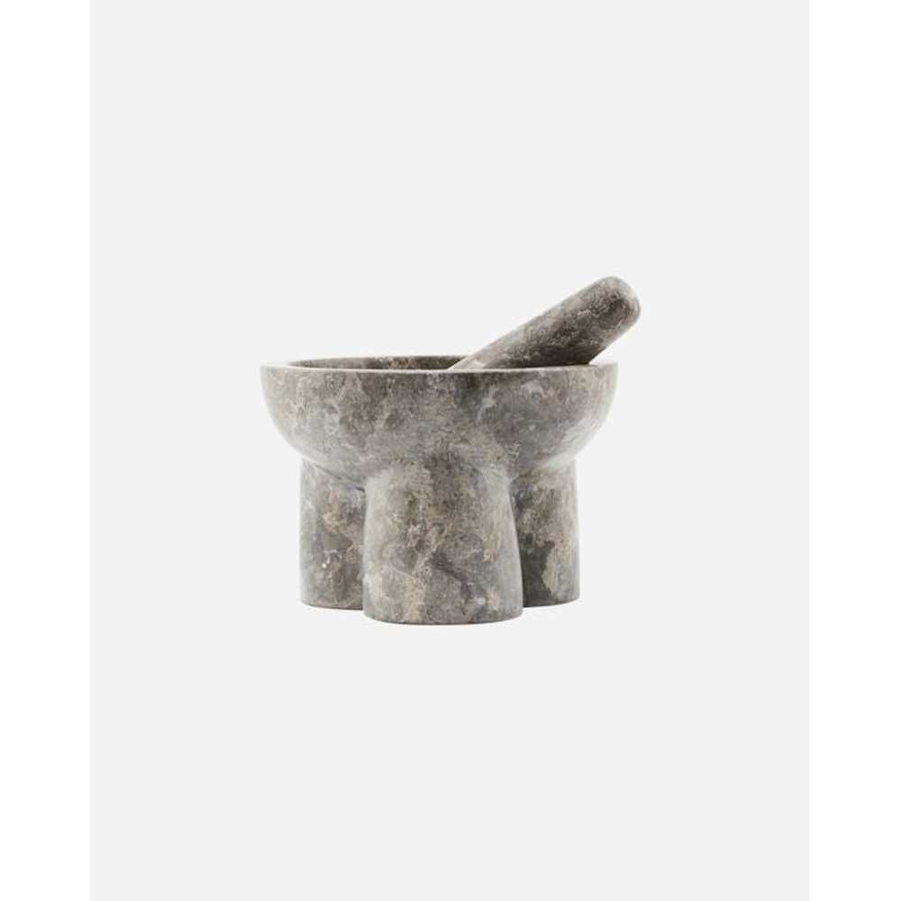 House Doctor - Mortaio in Marmo Grigio e Marrone