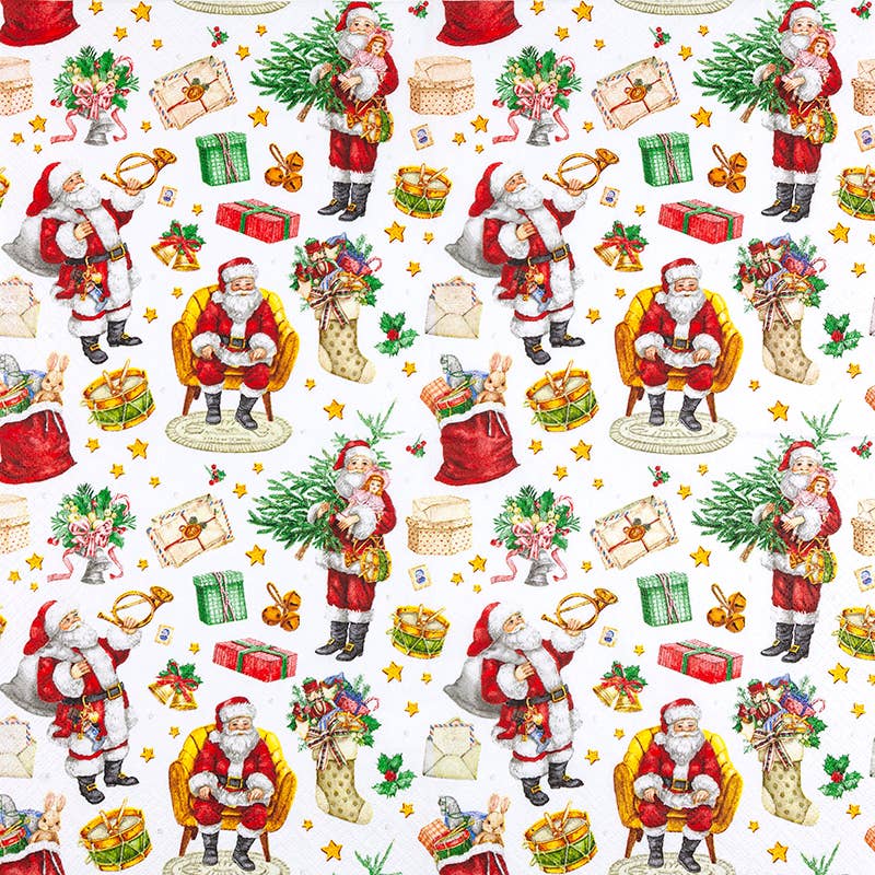 Home Fashion - Tovaglioli Natalizi in Carta "Babbo Natale"