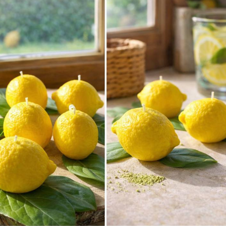 Leman Candle - Candela a Forma di Limone Profumata allo Yuzu