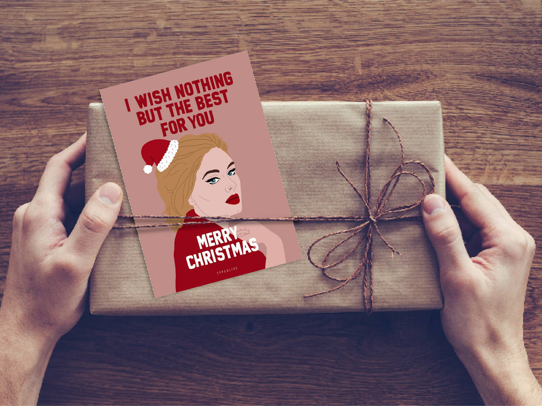 Typealive - Cartolina di Natale "I Wish Nothing But The Best"
