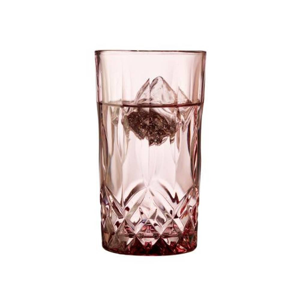 Lyngby Glas - Set di Bicchieri Highball Rosa