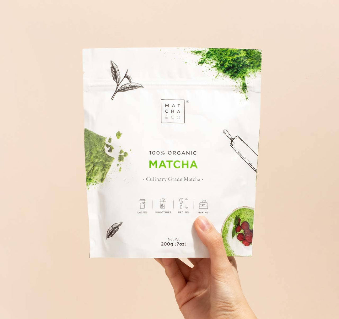 Matcha &amp; CO - Polvere di Tè Matcha BIO per Latte, Smoothies, Ricette 100g