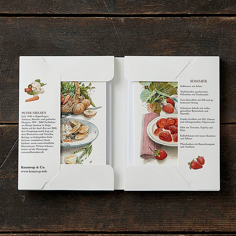 Koustrupco -Set 8 Biglietti Rettangolari Sapori Estivi
