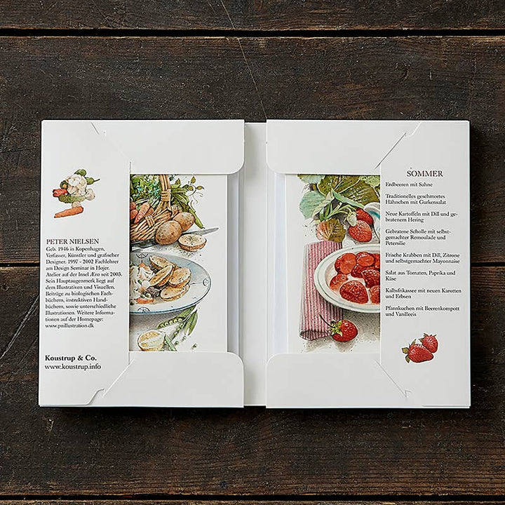 Koustrupco -Set 8 Biglietti Rettangolari Sapori Estivi