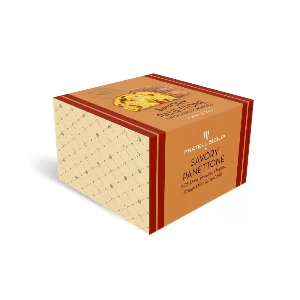 Fratelli Sicilia | Panettone Salato Pomodori secchi e Basilico | Natale 2023