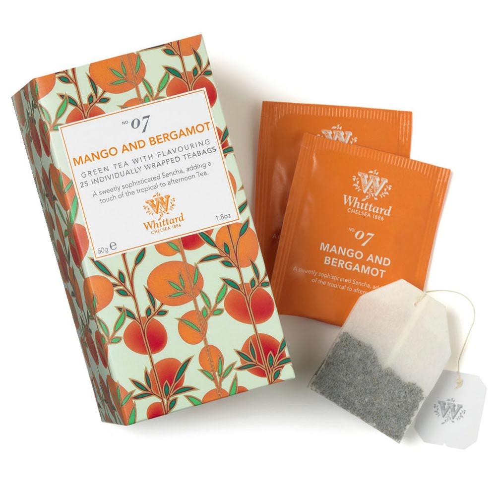 Whittard Tè Verde Mango & Bergamotto Filtri 50g
