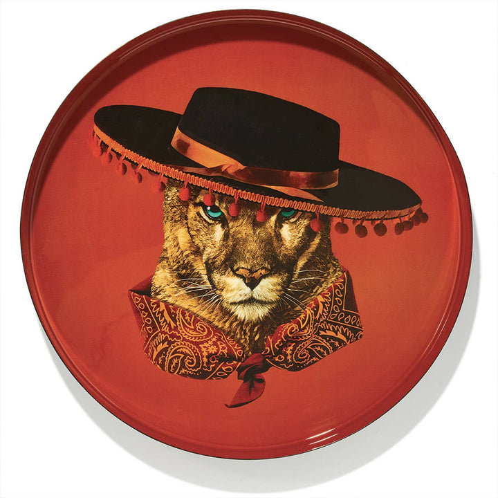 Gangzaï Design - Vassoio Rotondo In Ferro "Bandino" 33cm