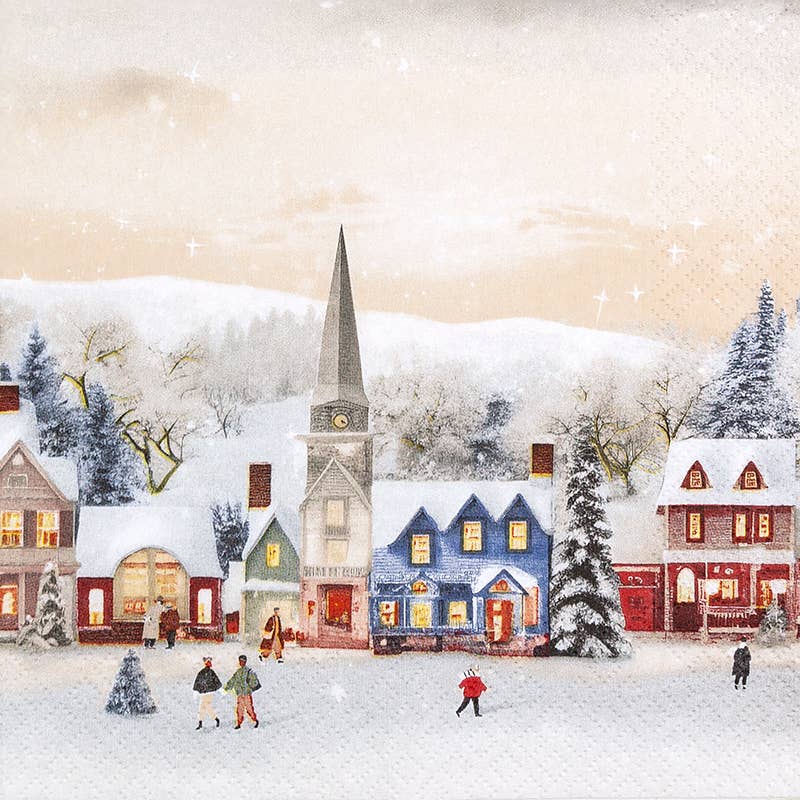 Home Fashion - Tovaglioli Natalizi in Carta "Paesaggi di Natale"