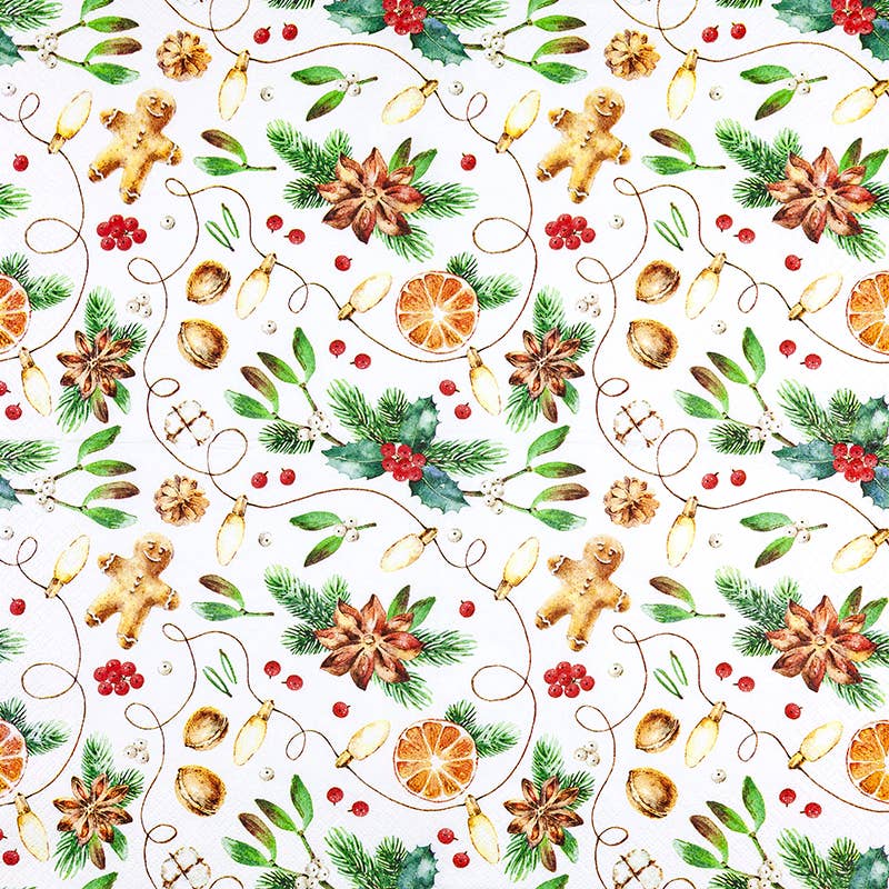 Home Fashion - Tovaglioli Natalizi in Carta "Omini di Natale"