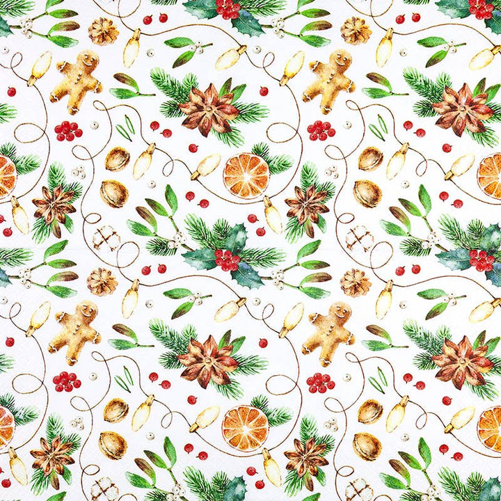 Home Fashion - Tovaglioli Natalizi in Carta "Omini di Natale"