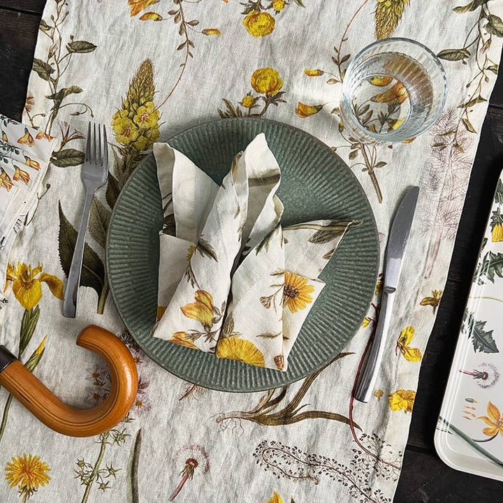 Koustrupco - Runner da Tavola in Lino "Flora Danica"