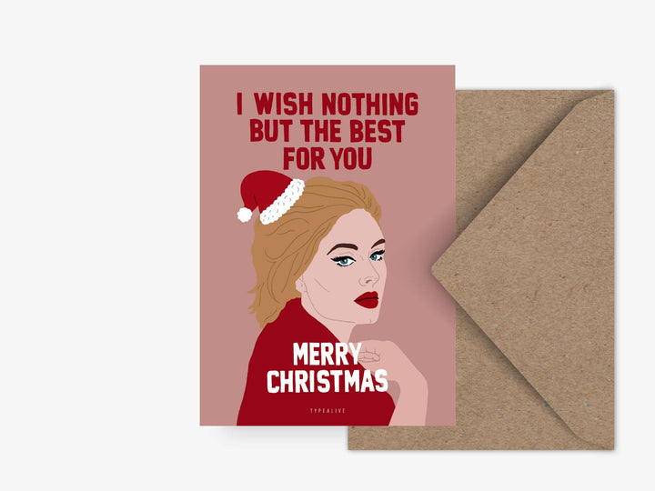 Typealive - Cartolina di Natale "I Wish Nothing But The Best"