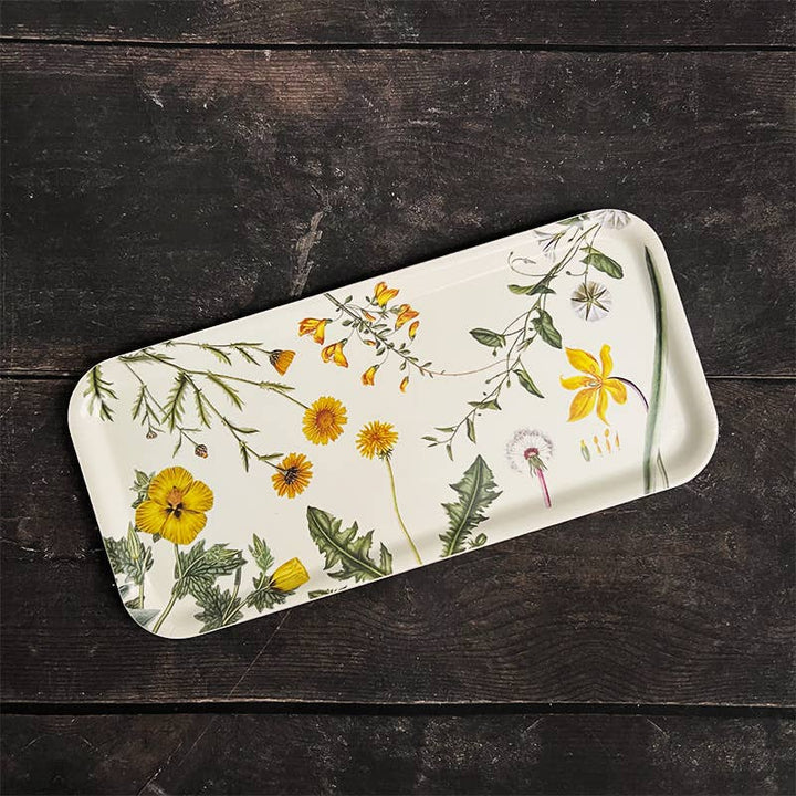 Koustrupco - Vassoio Rettangolare Floreale Giallo