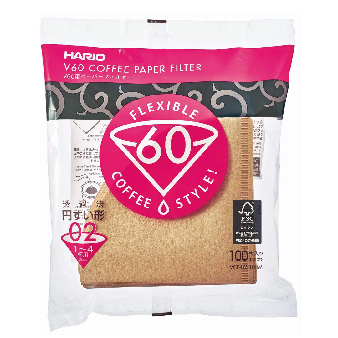 Hario - 100 Filtri V60 Marroni v2