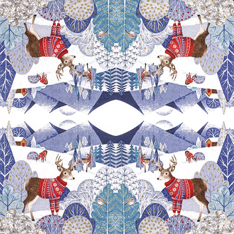 Home Fashion - Tovaglioli Natalizi in Carta "Renna Norvegese"