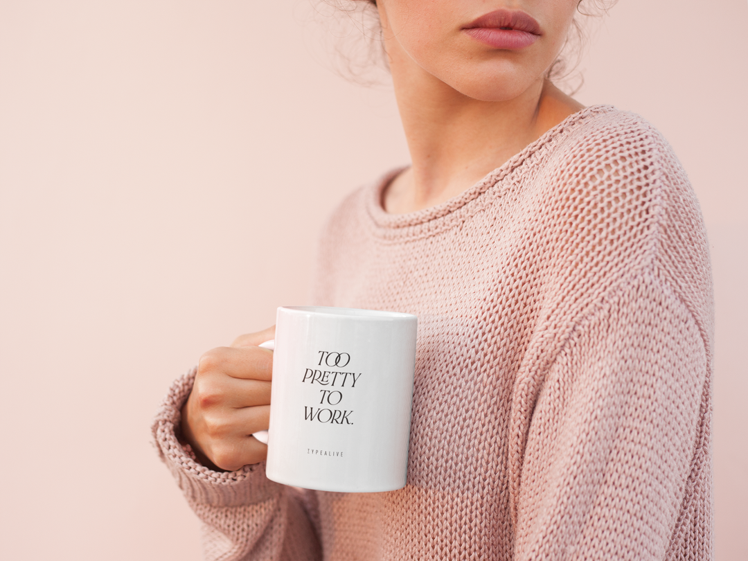 Typealive - Tazza in ceramica "Too Pretty To Work"