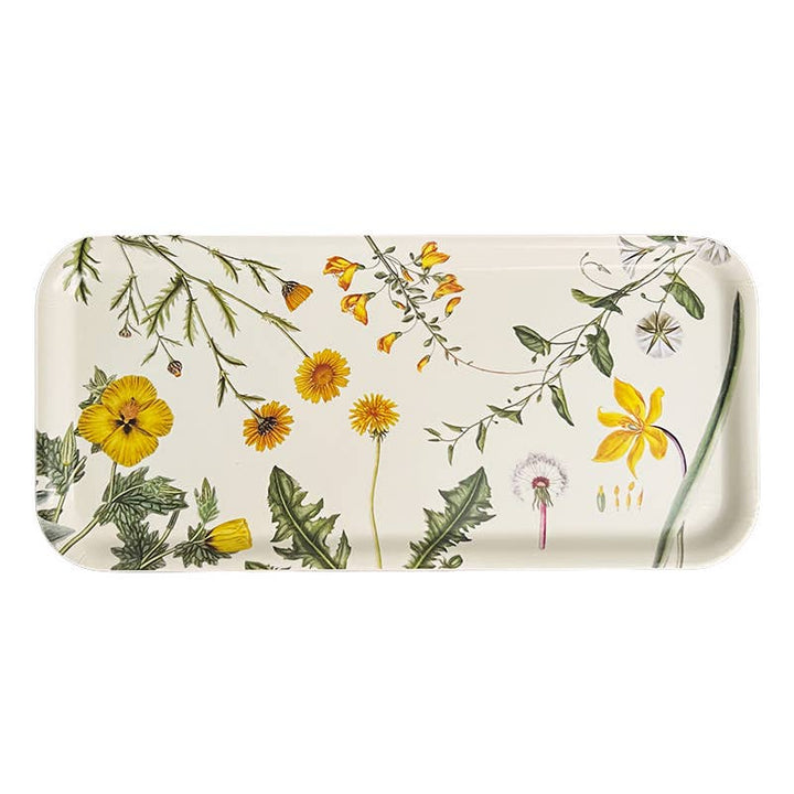 Koustrupco - Vassoio Rettangolare Floreale Giallo