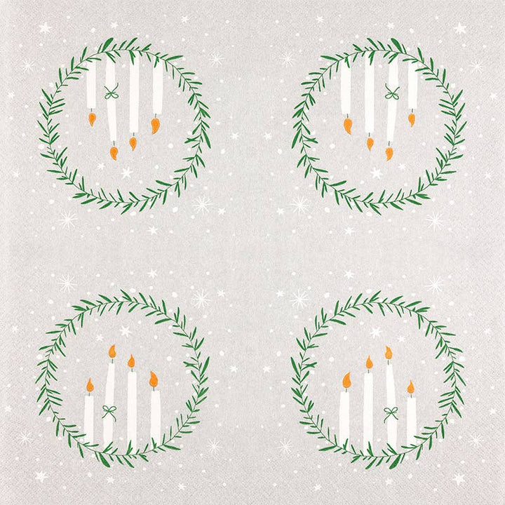 Home Fashion - Tovaglioli Natalizi in Carta "Candele di Natale"