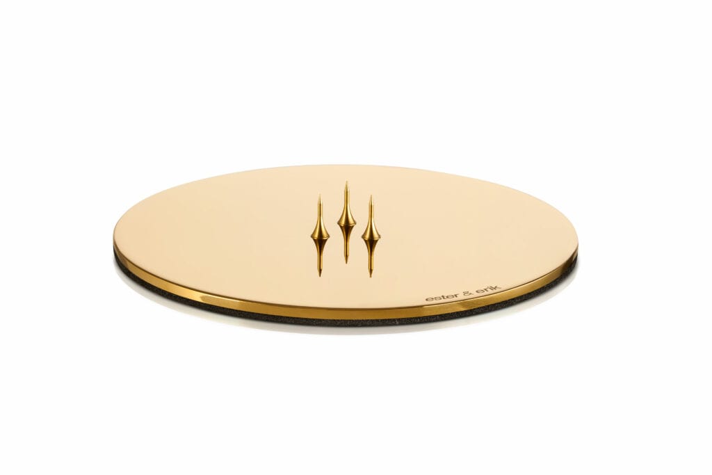 Ester &amp; Erik - Portacandele Piatto Oro Lucido 1pz 12cm