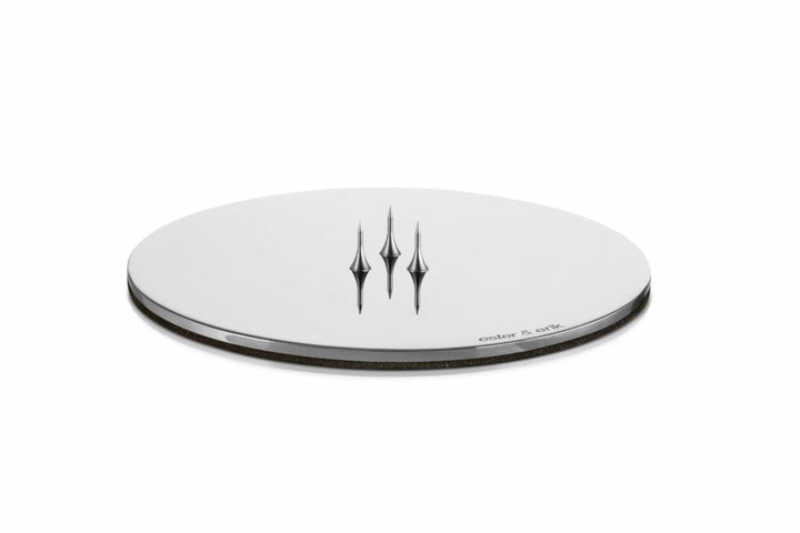 Ester &amp; Erik - Portacandele Piatto Argento Lucido 1pz 12cm