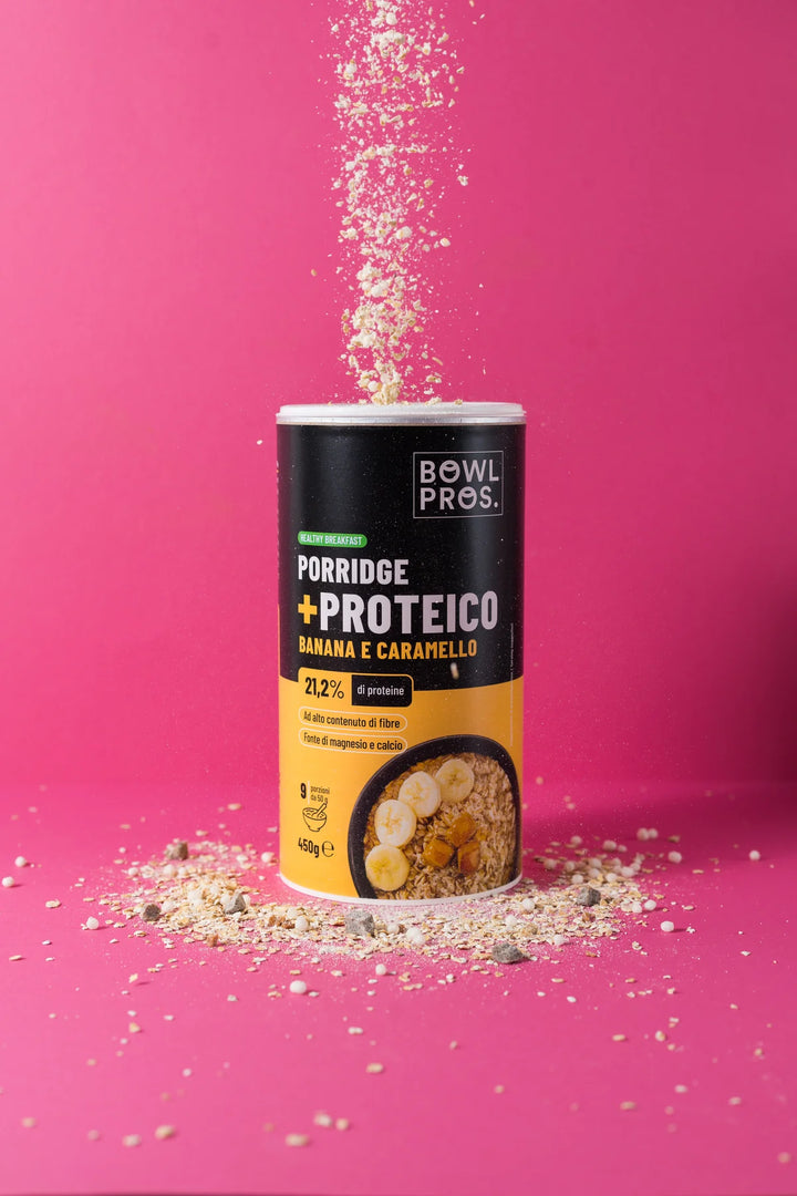 Bowlpros - Porridge Proteico Banana e Caramello Salato 450g