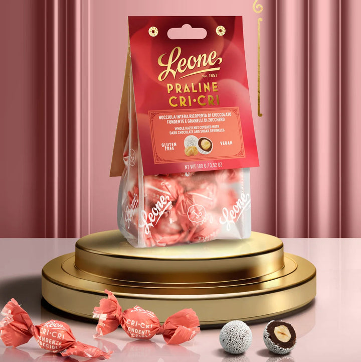 Leone - Sacchetto Praline CRI CRI Nocciola Fondente 100g