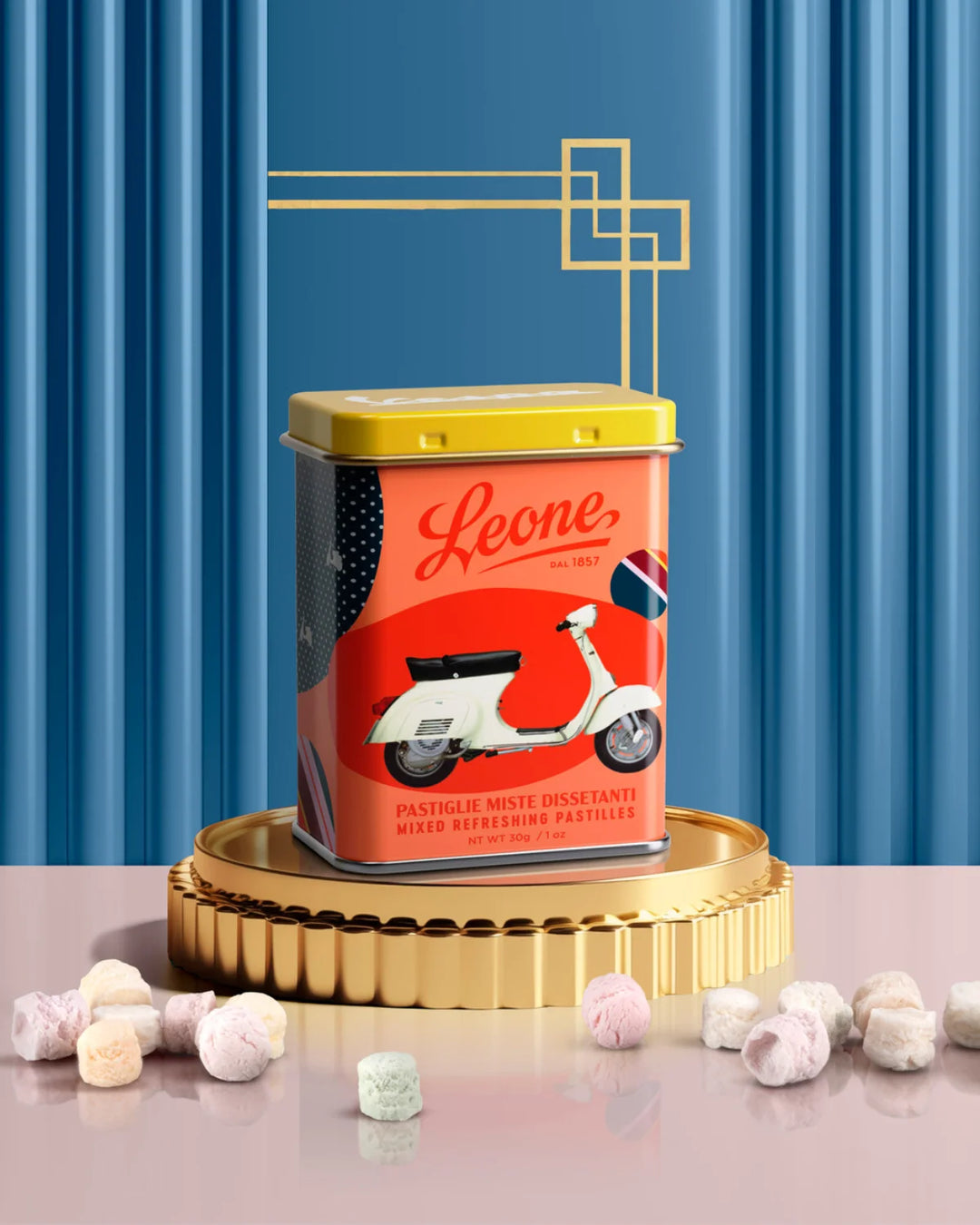 Leone - Lattina Vespa Primavera Pastiglie Miste Dissetanti 30g