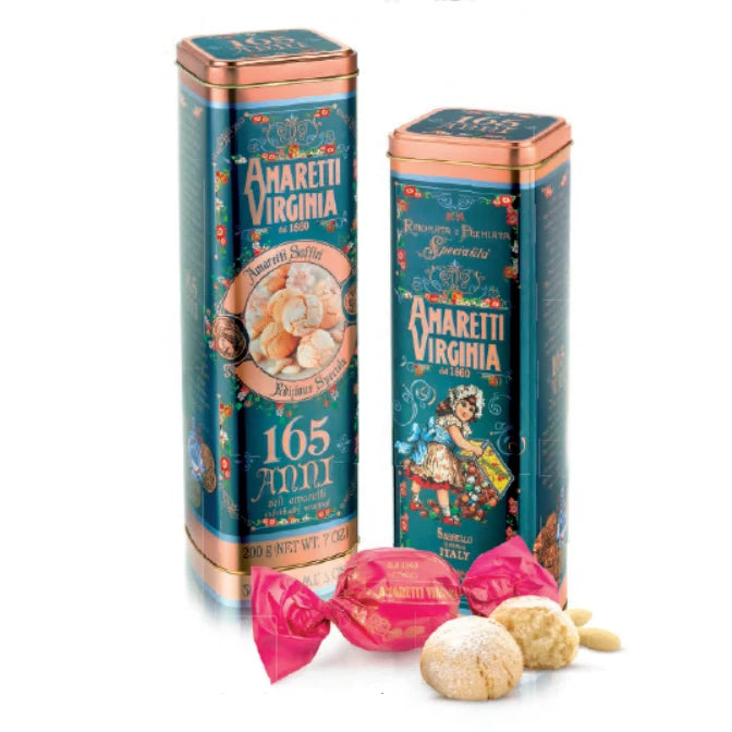 Amaretti Virginia - Latta Spaghettiera 165 anni Amaretti Soffici Linea Classica 200g