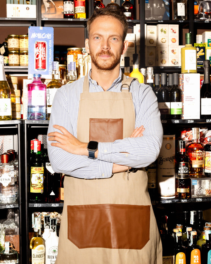 Drogheria Europea® - Grembiule da Cucina Sabbia/Cuoio