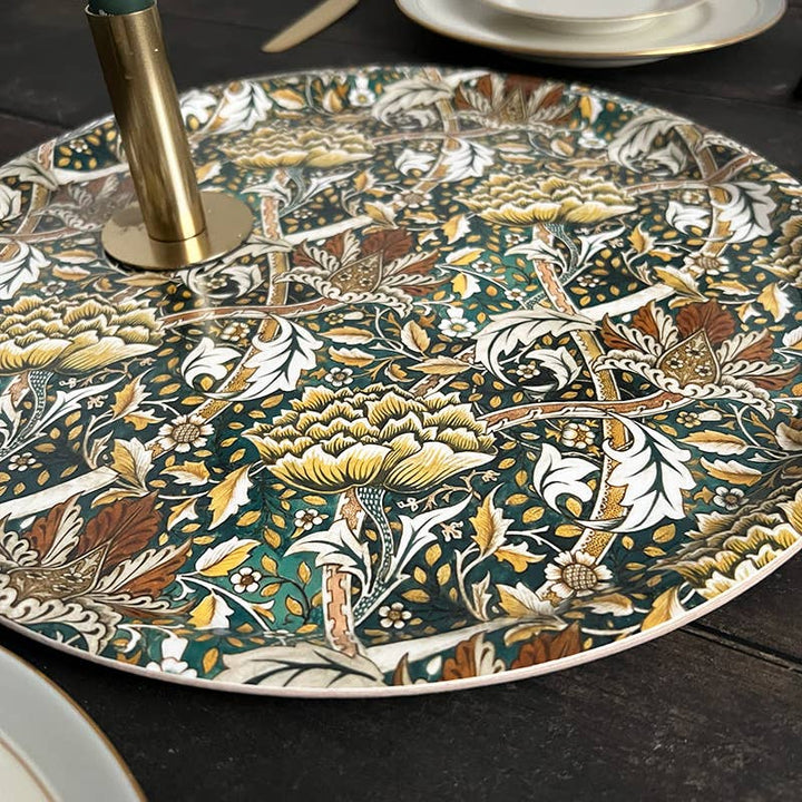 Koustrupco - Vassoio Rotondo Verde "Windrush" by William Morris