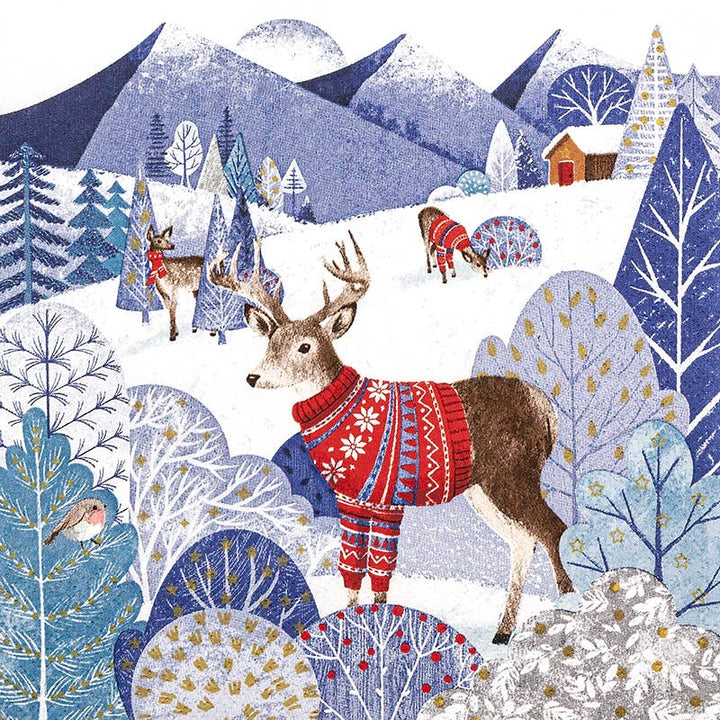 Home Fashion - Tovaglioli Natalizi in Carta "Renna Norvegese"