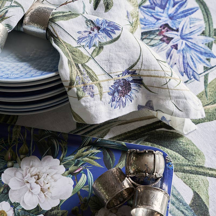 Koustrupco - Vassoio Rettangolare Fiori Blu