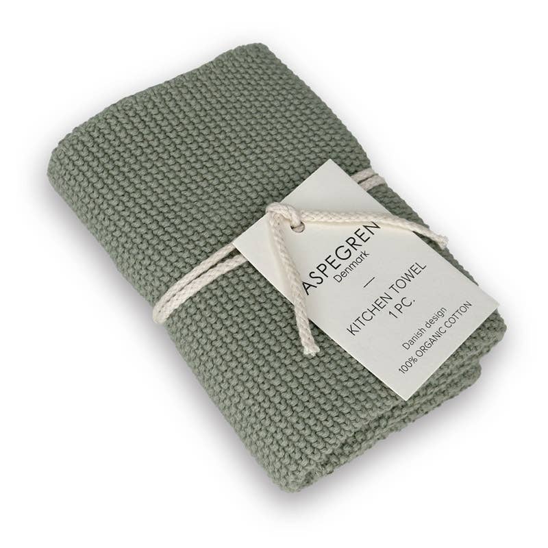Aspegren Denmark - Canovaccio Lavorato A Maglia Color Menta 40x50 cm