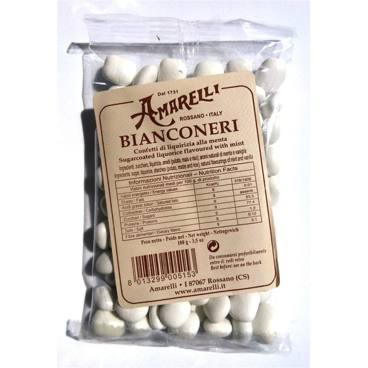 Amarelli - Bianconeri Liquirizia confettata alla Menta 100 g