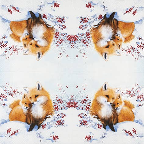 Home Fashion - Tovaglioli Natalizi in Carta "Volpi"