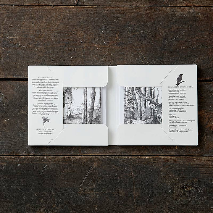 Koustrupco - Set 8 Biglietti d'Auguri "Animali del Nord"