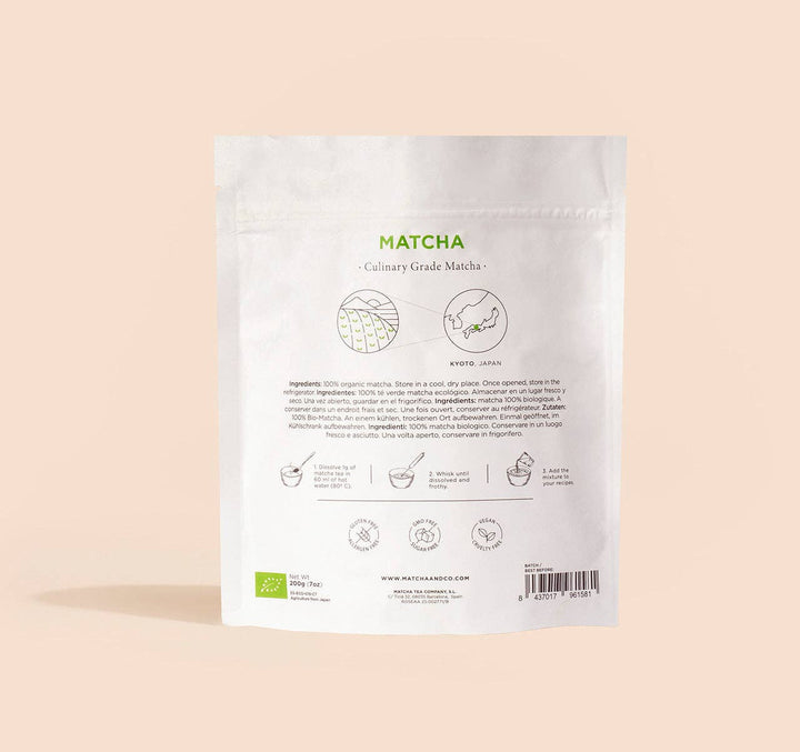 Matcha &amp; CO - Polvere di Tè Matcha BIO per Latte, Smoothies, Ricette 100g