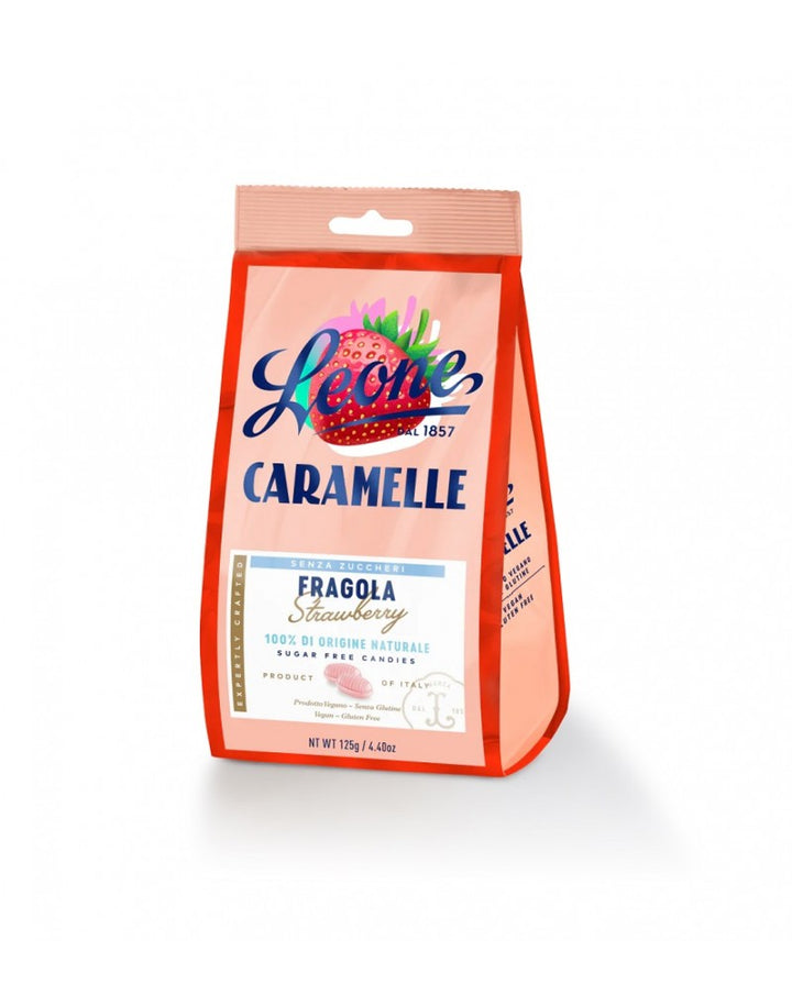 Leone - Caramelle alla Fragola Senza Zuccheri 125g