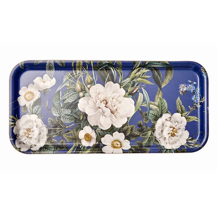 Koustrupco - Vassoio Rettangolare Fiori Blu