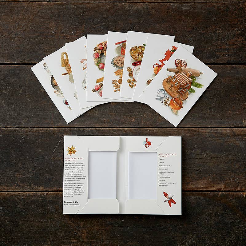 Koustrupco - Set da 8 Biglietti di Auguri "Il Sapore del Natale"